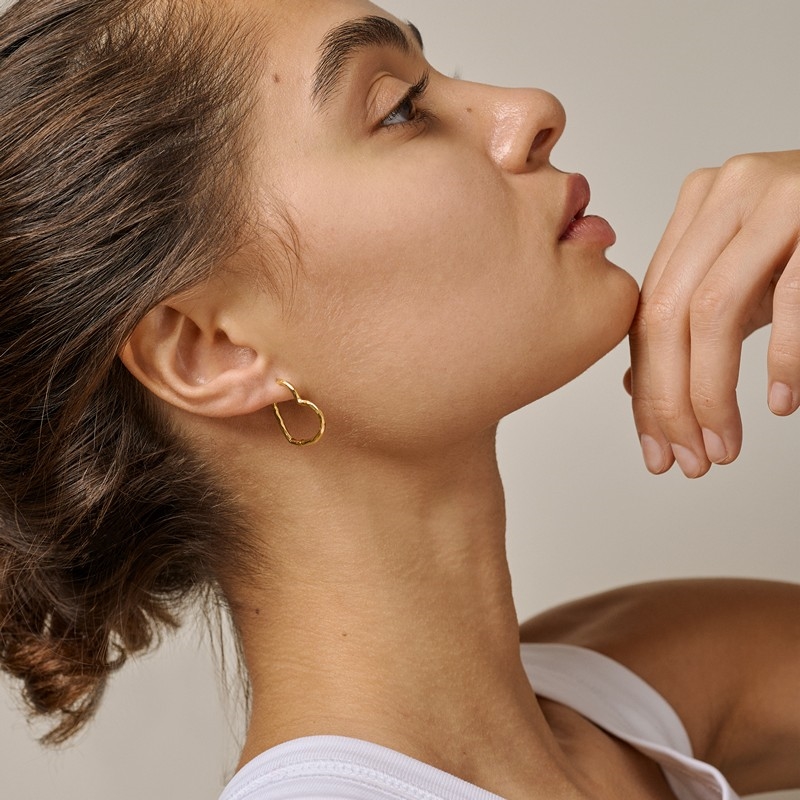 Enamel Organic Heartøreringe med hjerte E414G